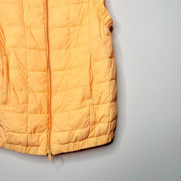 Free People On The Move Packable Puffer Vest in Neon Orange Size Large - Picture 6 of 10